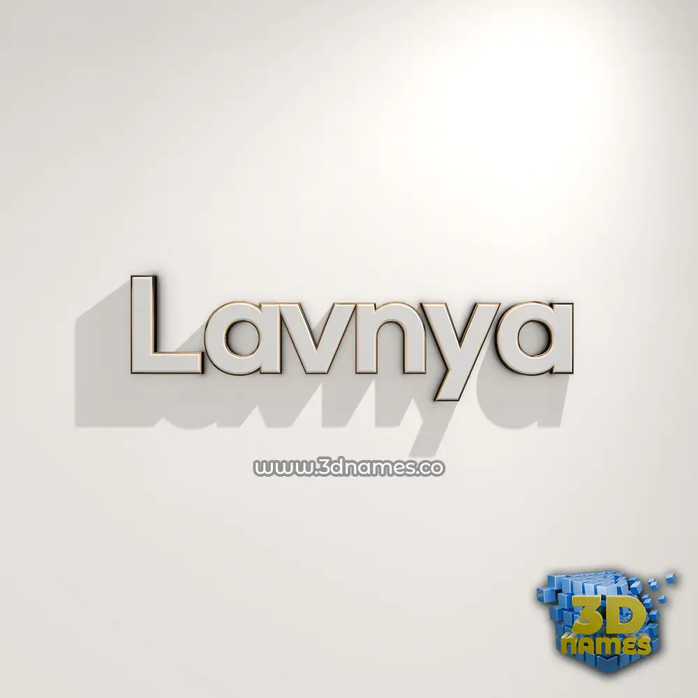 lavnya in White Logo Warm style - 3D name wallpaper