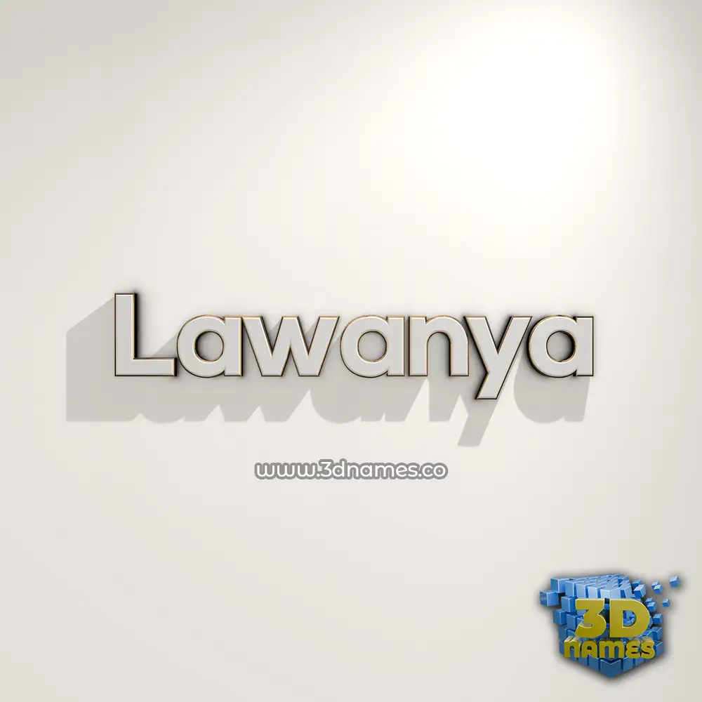 lawanya in White Logo Warm style - 3D name wallpaper