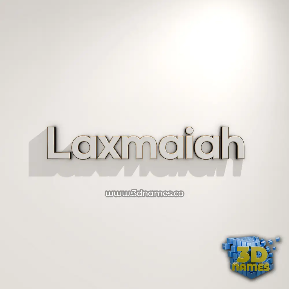 laxmaiah in White Logo Warm style - 3D name wallpaper