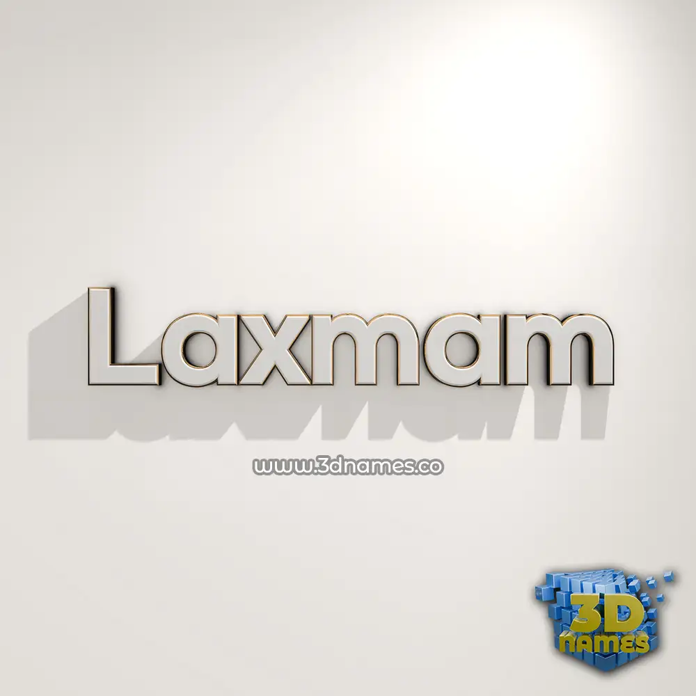 laxmam in White Logo Warm style - 3D name wallpaper