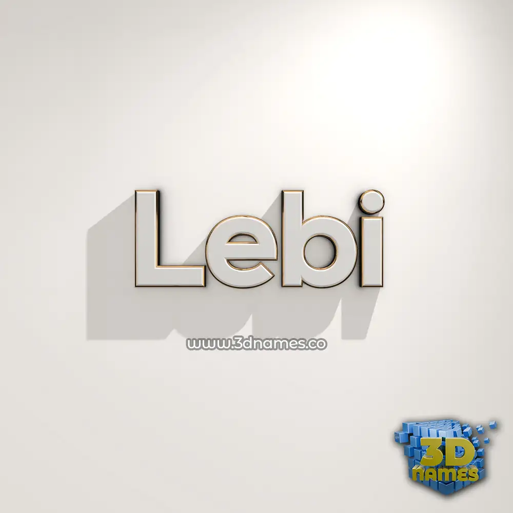 lebi in White Logo Warm style - 3D name wallpaper