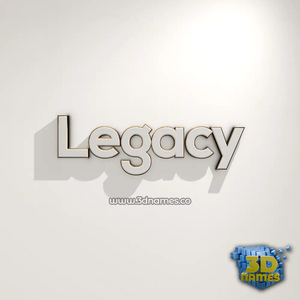 legacy in White Logo Warm style - 3D name wallpaper