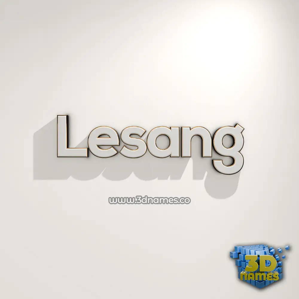 lesang in White Logo Warm style - 3D name wallpaper