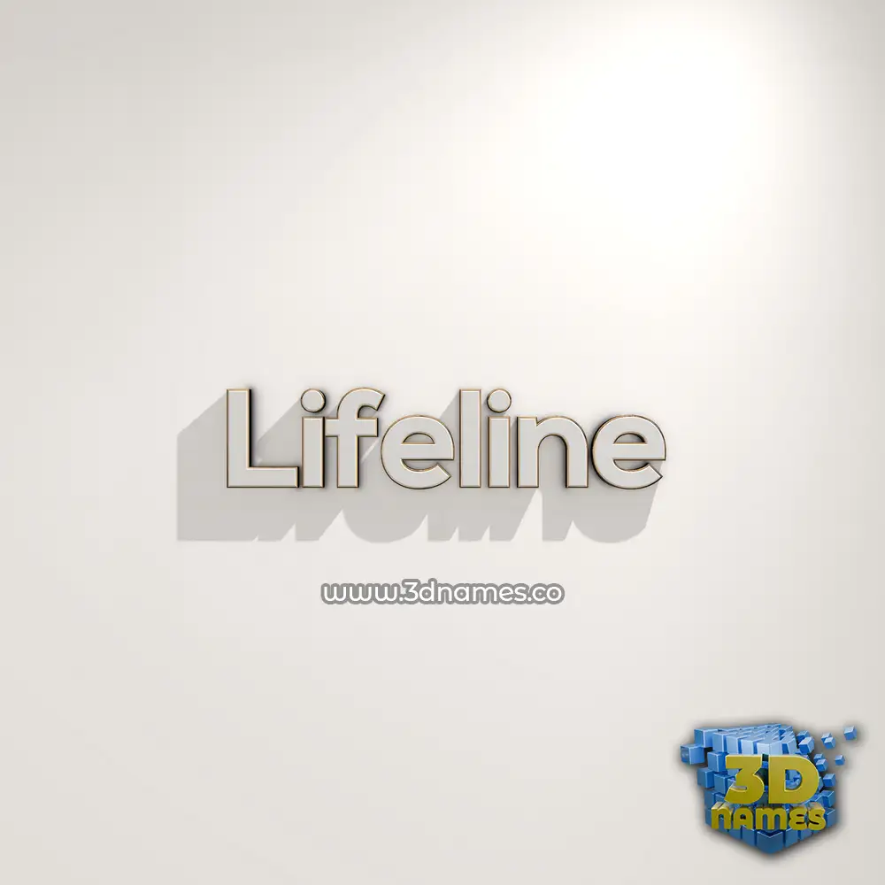 lifeline in White Logo Warm style - 3D name wallpaper