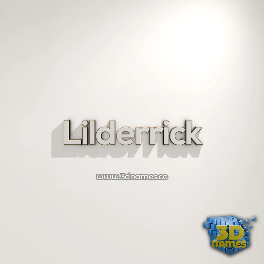lilderrick in White Logo Warm style - 3D name wallpaper