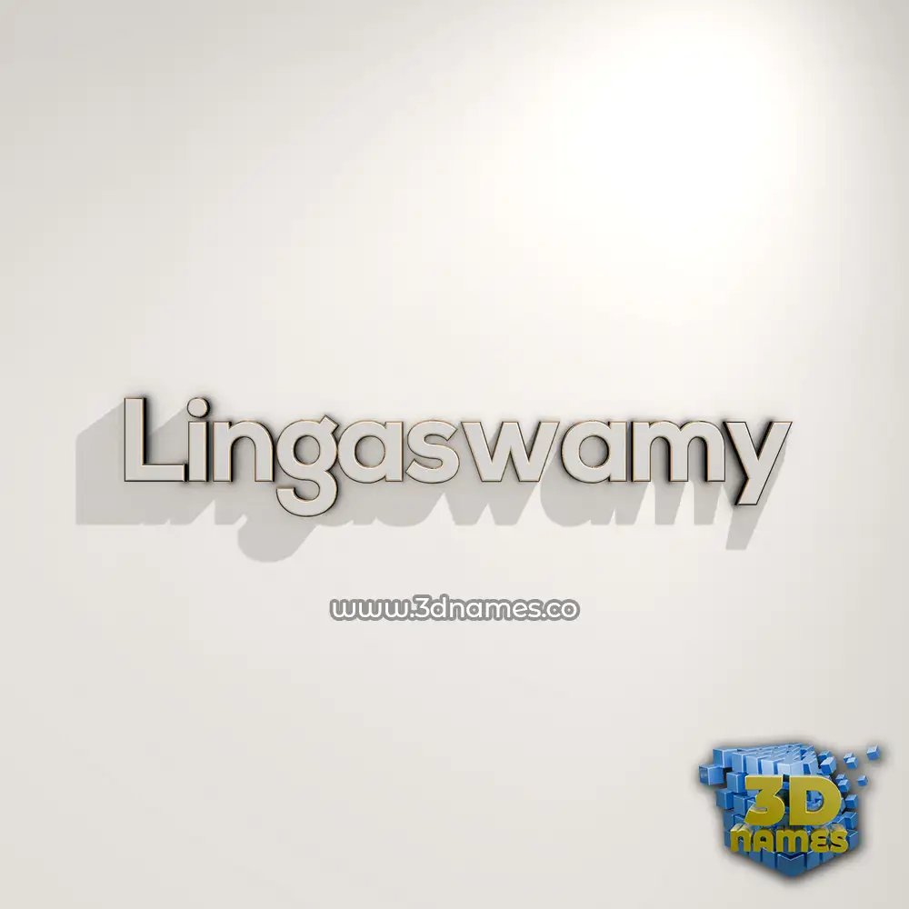 lingaswamy in White Logo Warm style - 3D name wallpaper