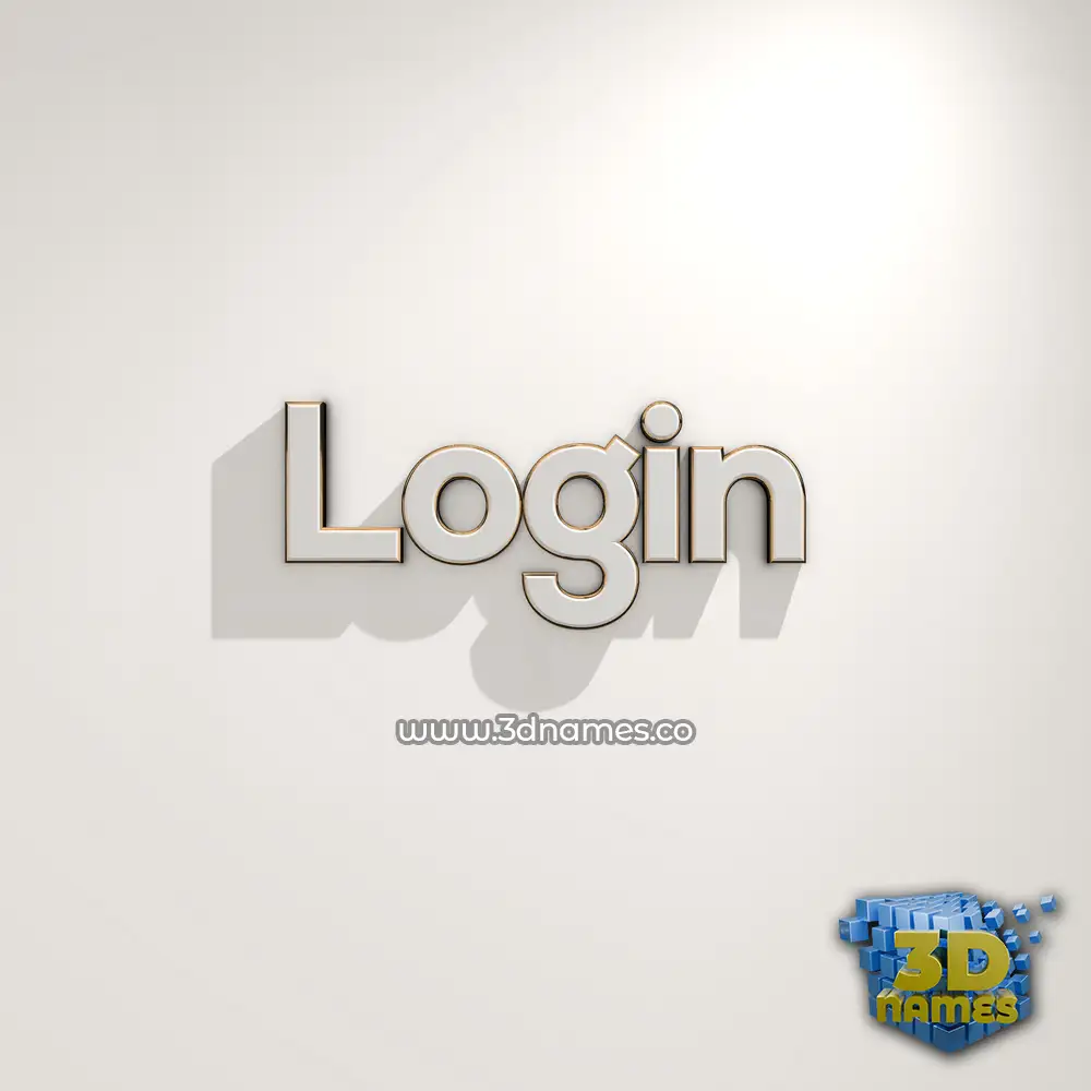 login in White Logo Warm style - 3D name wallpaper