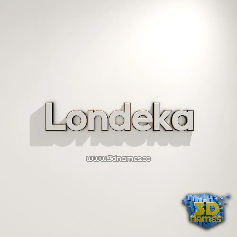 londeka in White Logo Warm style - 3D name wallpaper
