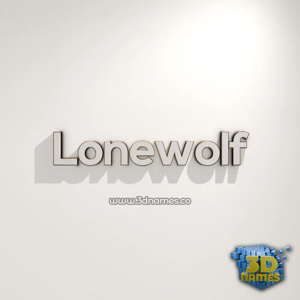 lonewolf in White Logo Warm style - 3D name wallpaper