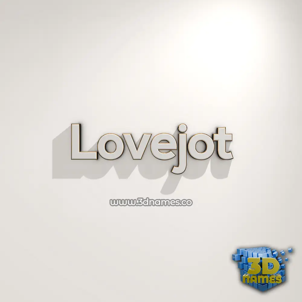 lovejot in White Logo Warm style - 3D name wallpaper