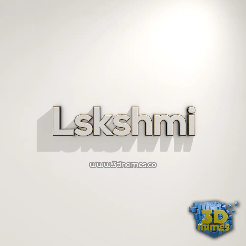 lskshmi in White Logo Warm style - 3D name wallpaper
