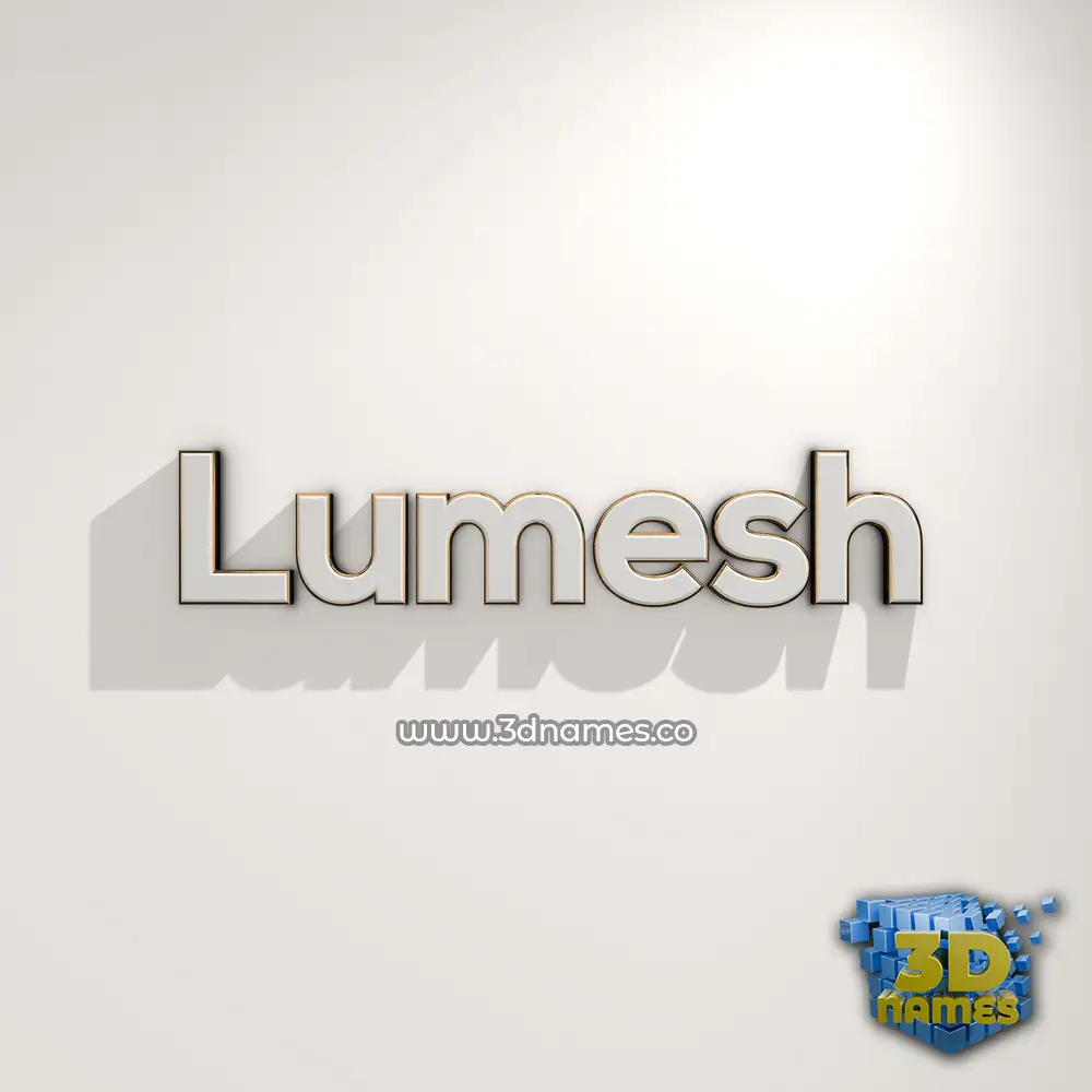 lumesh in White Logo Warm style - 3D name wallpaper