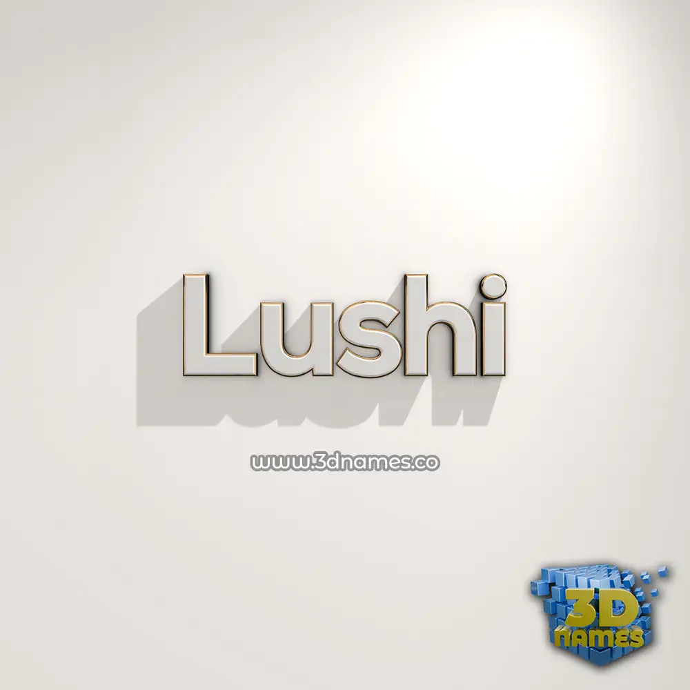 lushi in White Logo Warm style - 3D name wallpaper