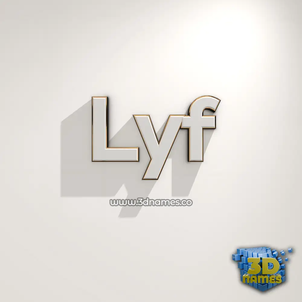 lyf in White Logo Warm style - 3D name wallpaper