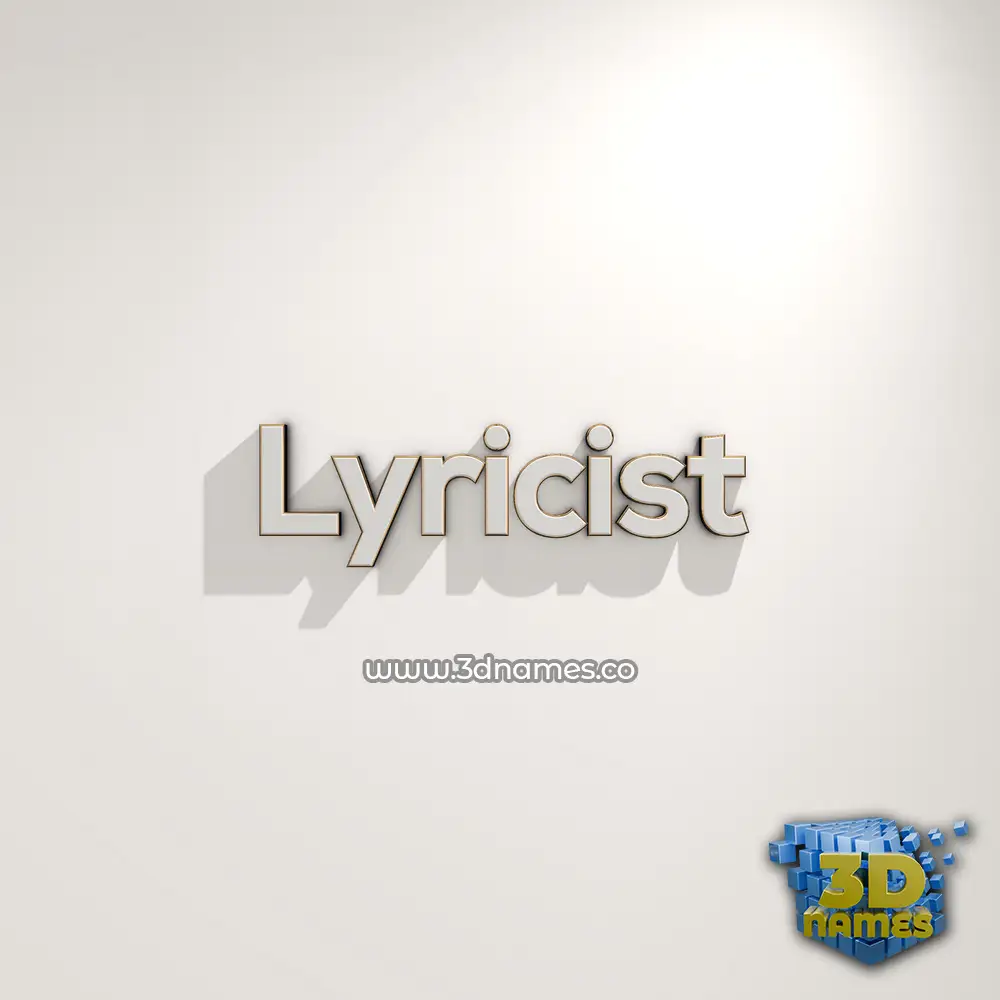lyricist in White Logo Warm style - 3D name wallpaper
