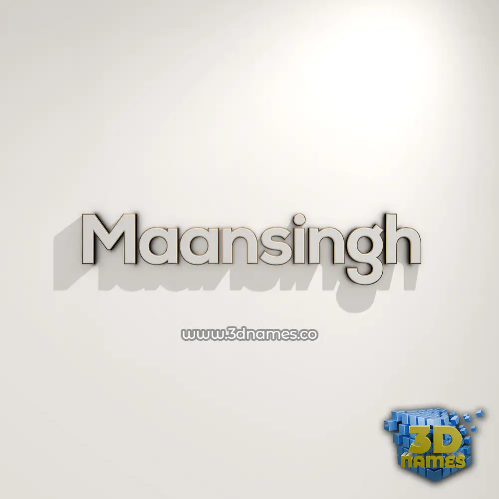 maansingh in White Logo Warm style - 3D name wallpaper