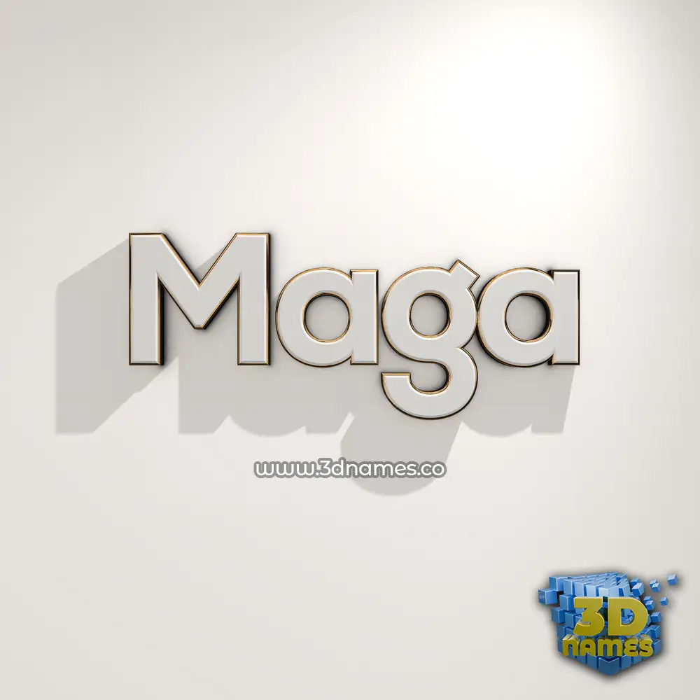 maga in White Logo Warm style - 3D name wallpaper