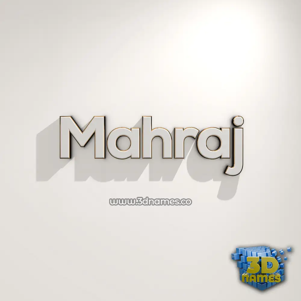 mahraj in White Logo Warm style - 3D name wallpaper