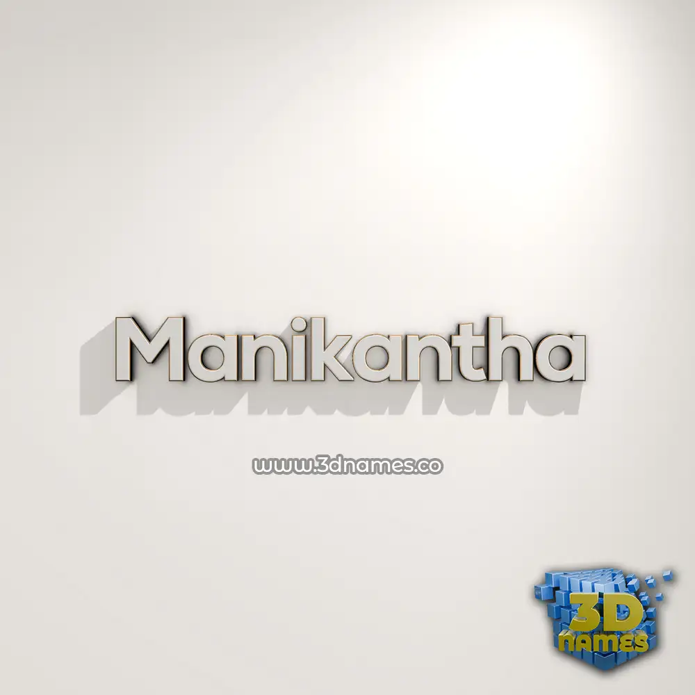 manikantha in White Logo Warm style - 3D name wallpaper
