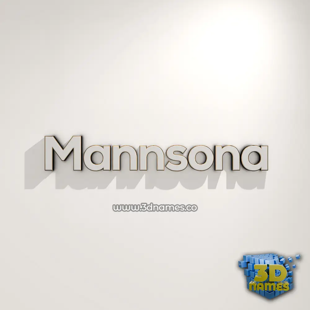mannsona in White Logo Warm style - 3D name wallpaper