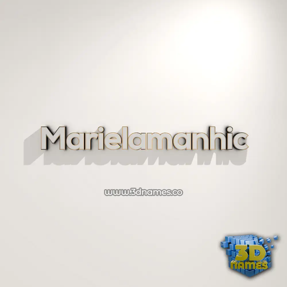 marielamanhic in White Logo Warm style - 3D name wallpaper