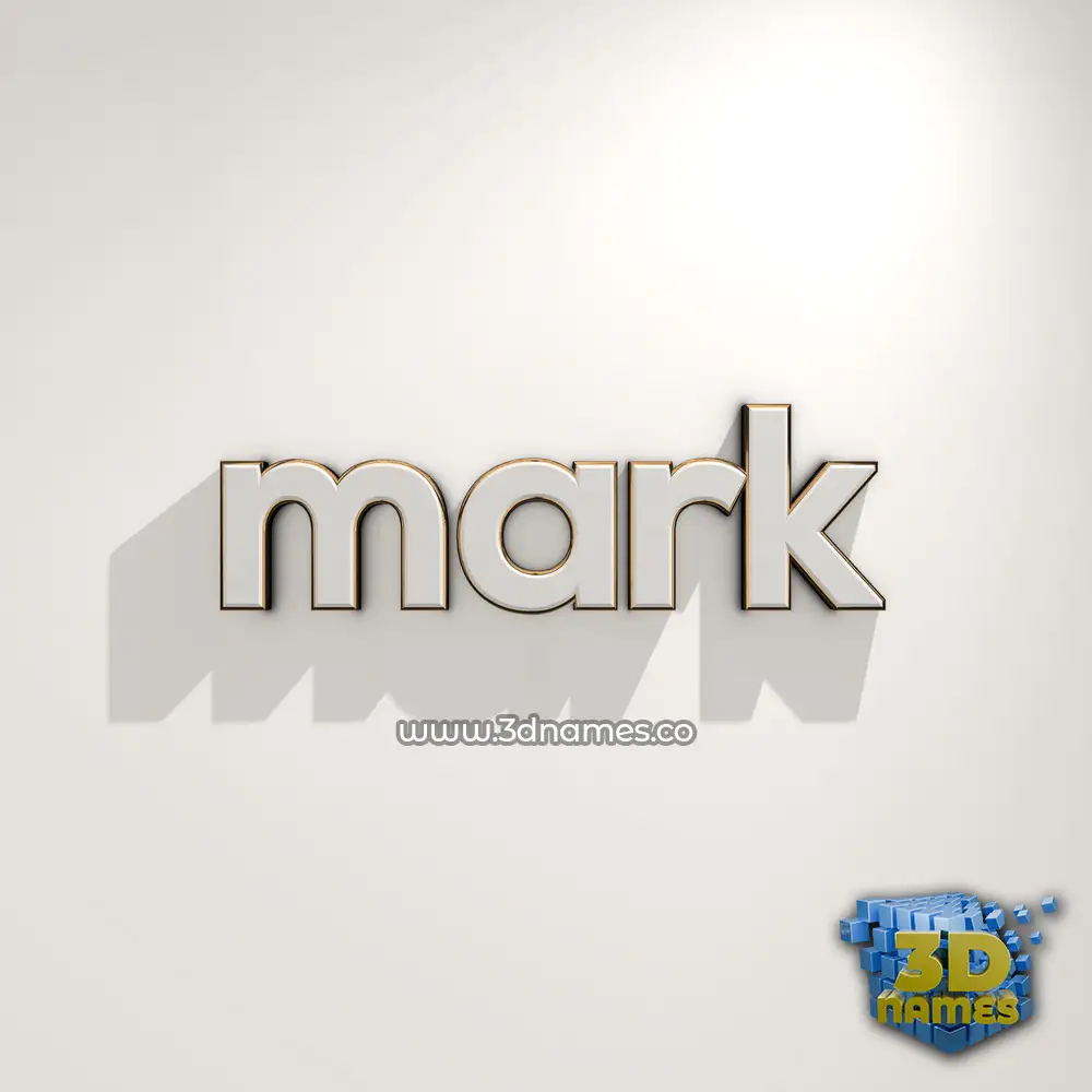 mark in White Logo Warm style - 3D name wallpaper