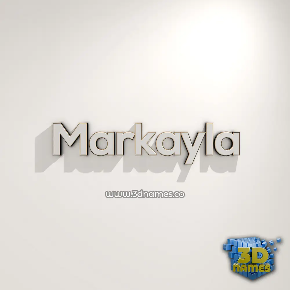 markayla in White Logo Warm style - 3D name wallpaper
