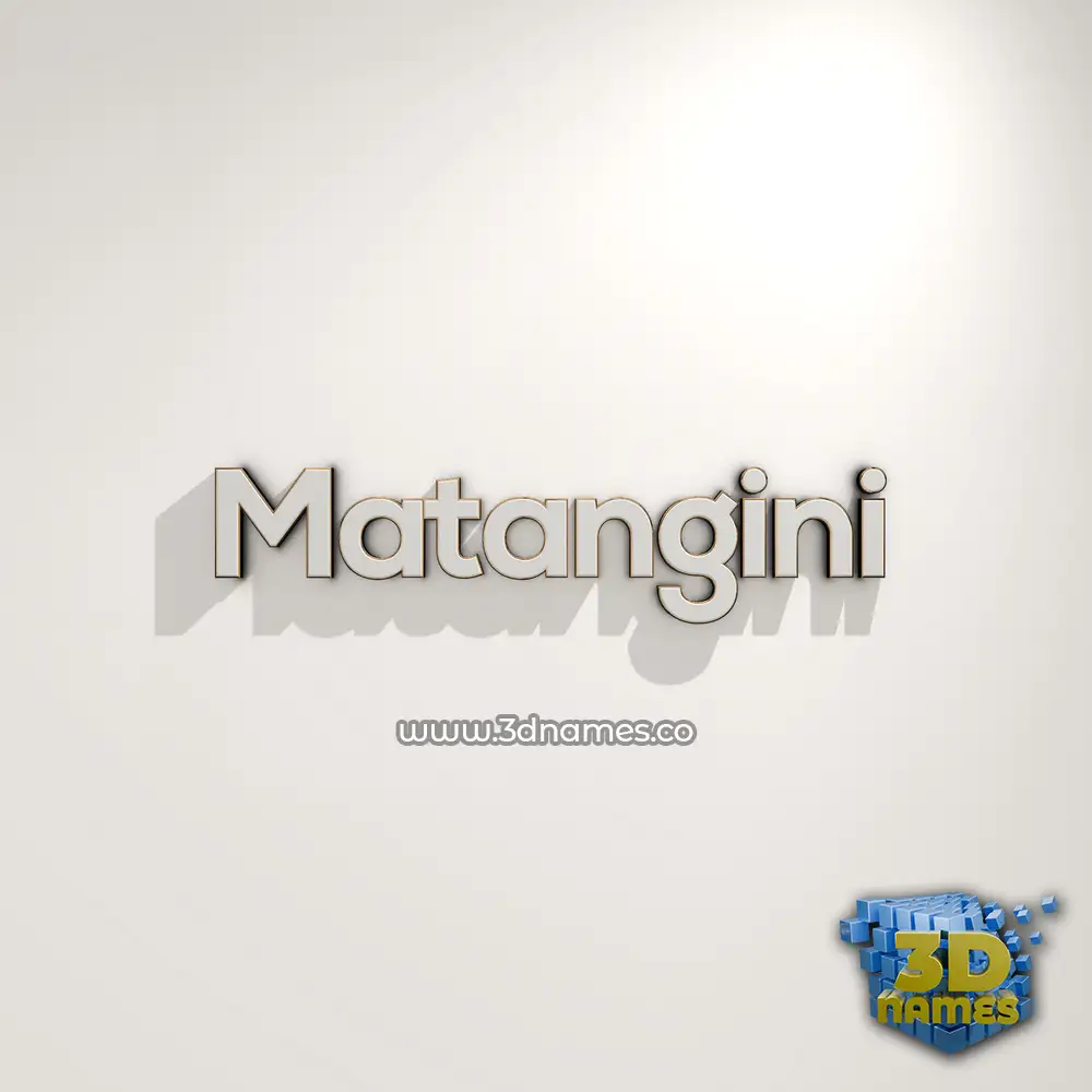 matangini in White Logo Warm style - 3D name wallpaper