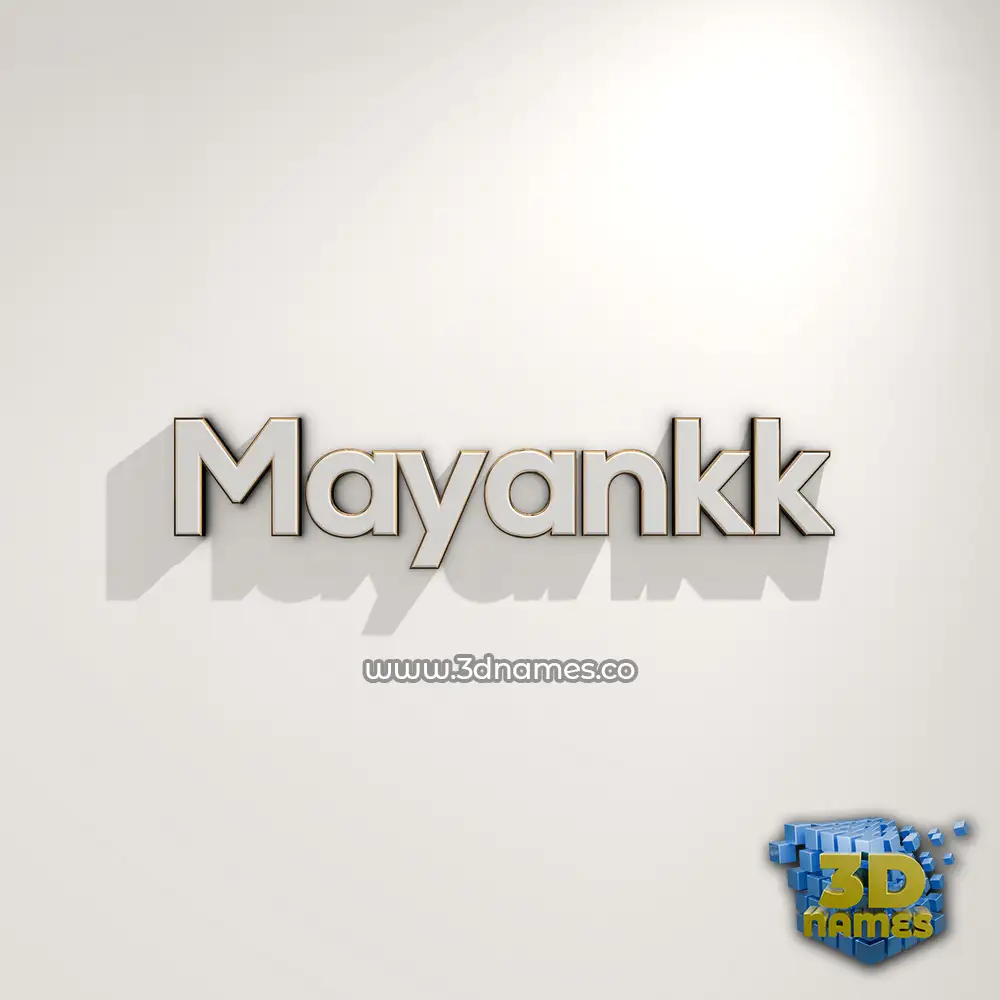 mayankk in White Logo Warm style - 3D name wallpaper