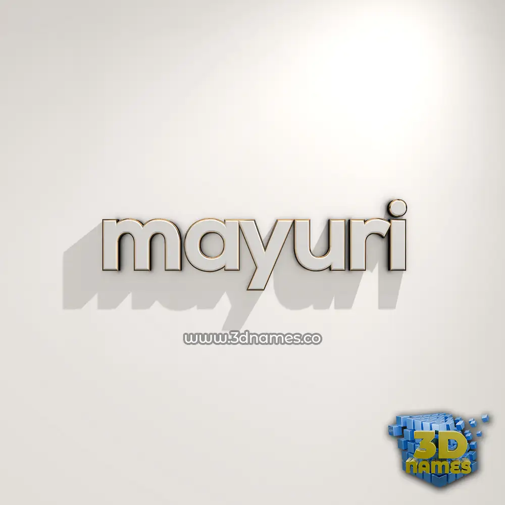 mayuri in White Logo Warm style - 3D name wallpaper
