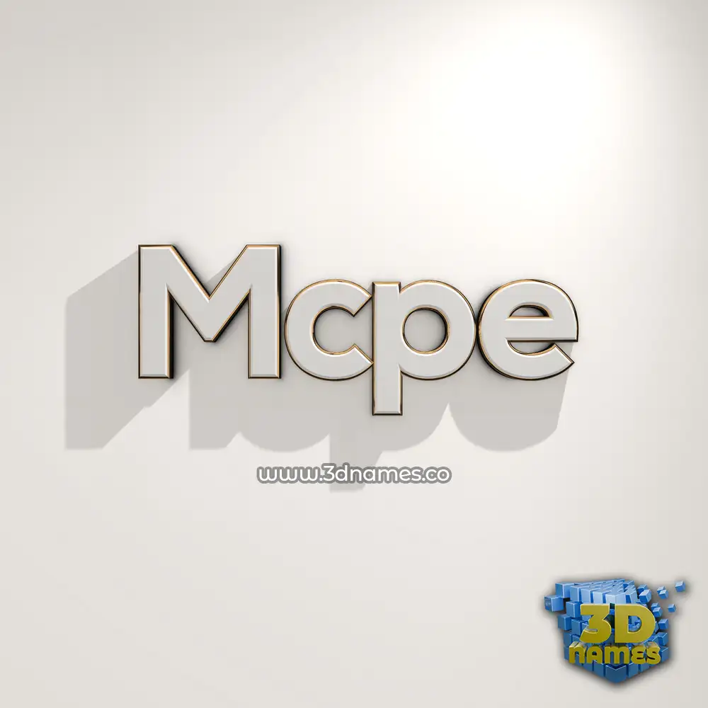 mcpe in White Logo Warm style - 3D name wallpaper