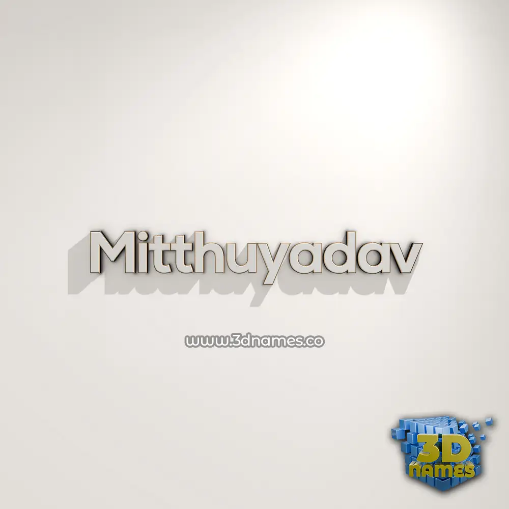 mitthuyadav in White Logo Warm style - 3D name wallpaper