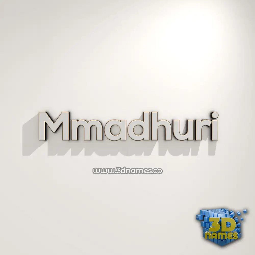 mmadhuri in White Logo Warm style - 3D name wallpaper