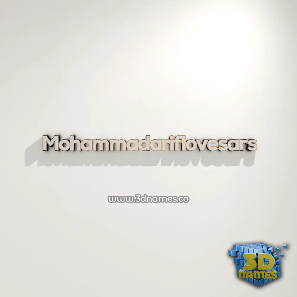 mohammadariflovesars in White Logo Warm style - 3D name wallpaper