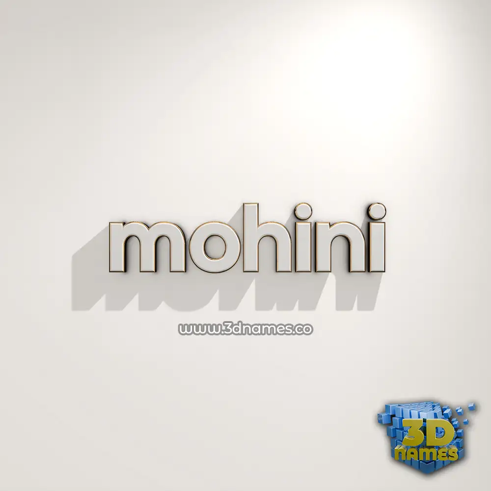 mohini in White Logo Warm style - 3D name wallpaper