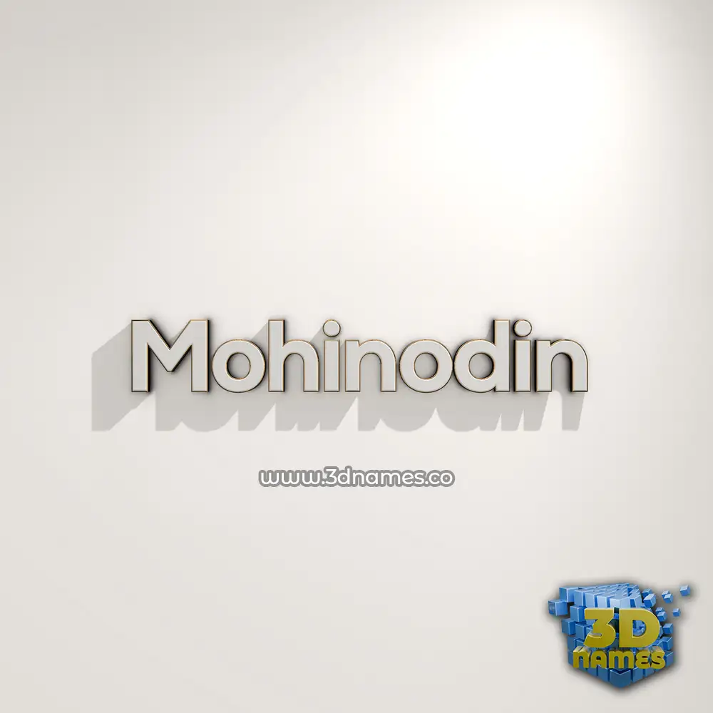 mohinodin in White Logo Warm style - 3D name wallpaper