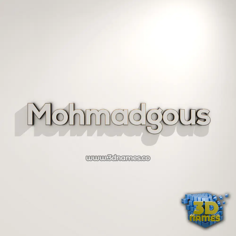 mohmadgous in White Logo Warm style - 3D name wallpaper