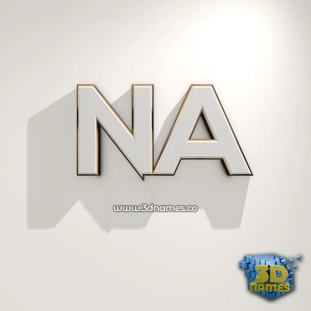 na in White Logo Warm style - 3D name wallpaper