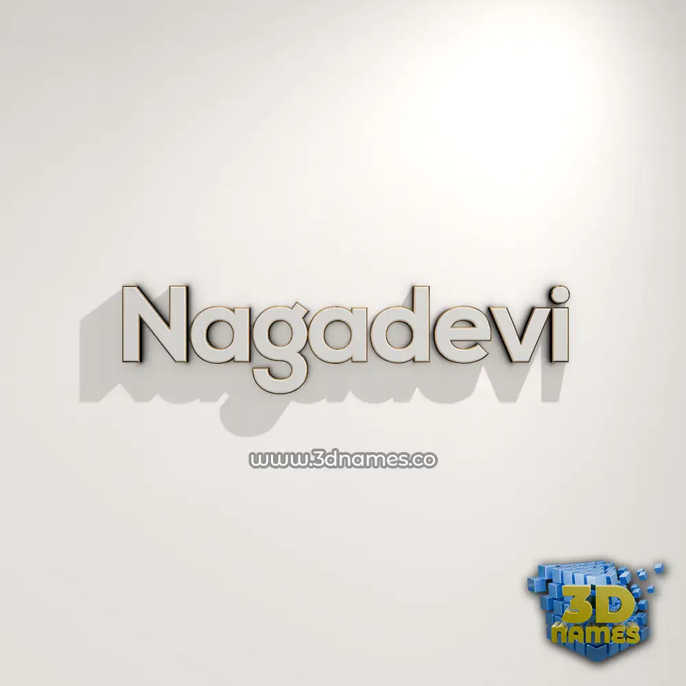 nagadevi in White Logo Warm style - 3D name wallpaper