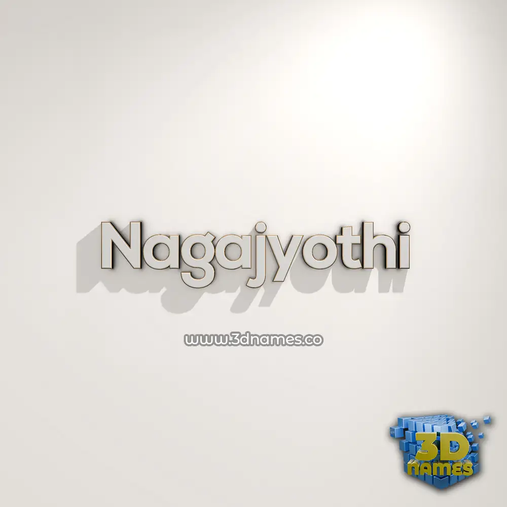nagajyothi in White Logo Warm style - 3D name wallpaper