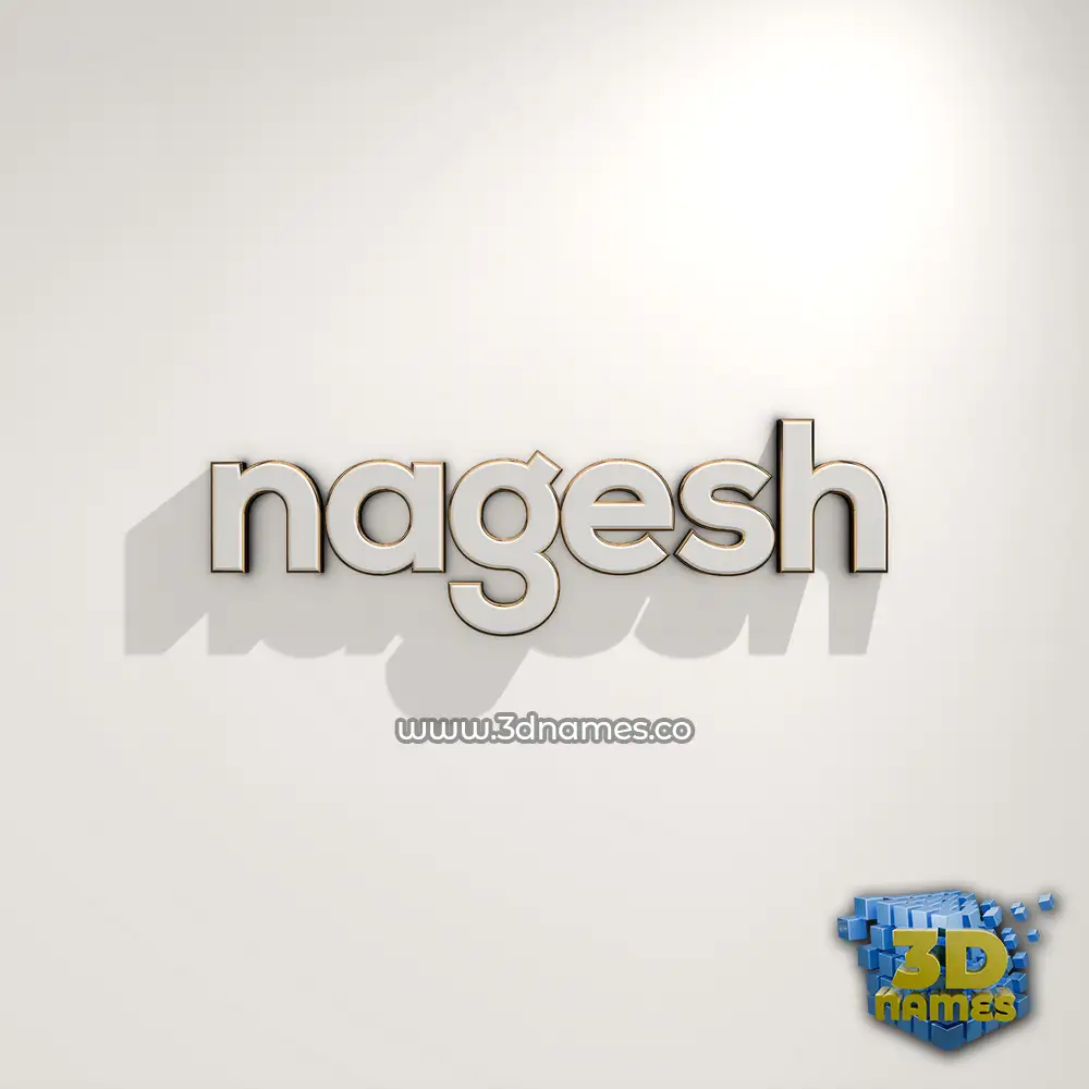 nagesh in White Logo Warm style - 3D name wallpaper