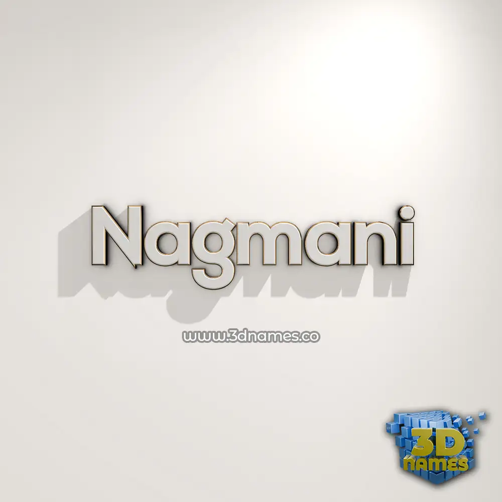 nagmani in White Logo Warm style - 3D name wallpaper