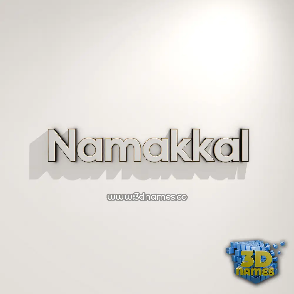 namakkal in White Logo Warm style - 3D name wallpaper