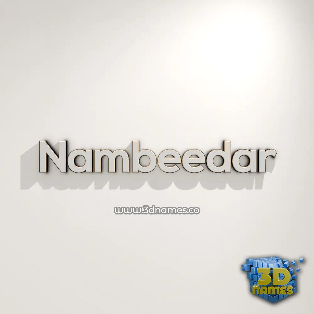 nambeedar in White Logo Warm style - 3D name wallpaper