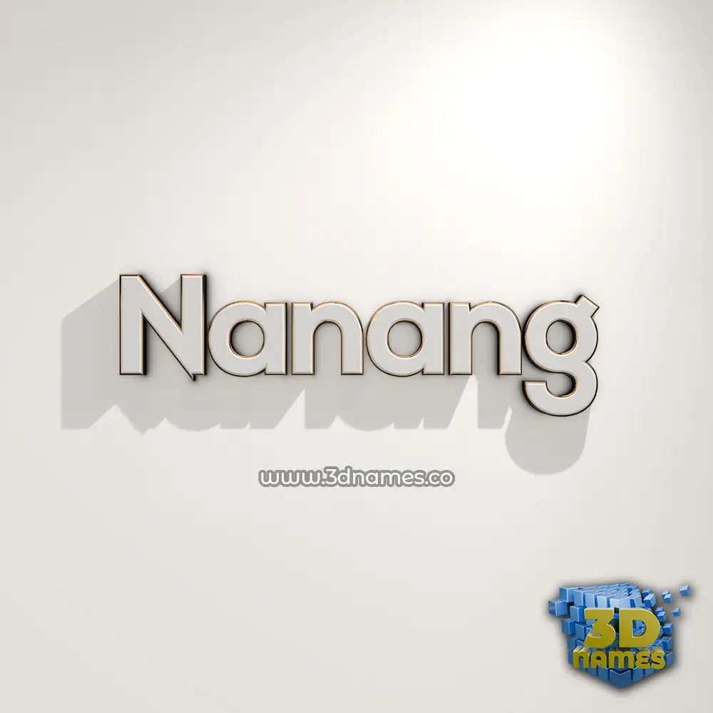 nanang in White Logo Warm style - 3D name wallpaper
