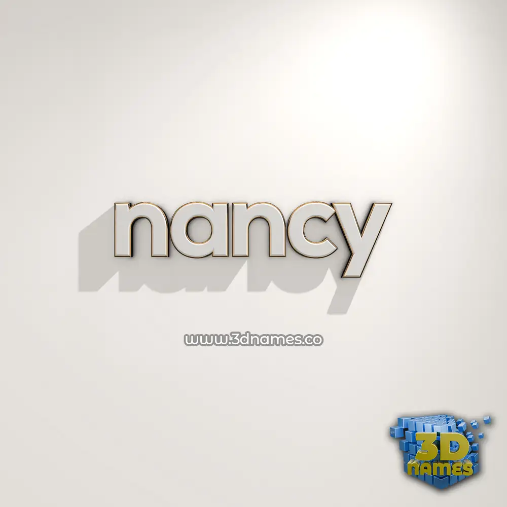 nancy in White Logo Warm style - 3D name wallpaper
