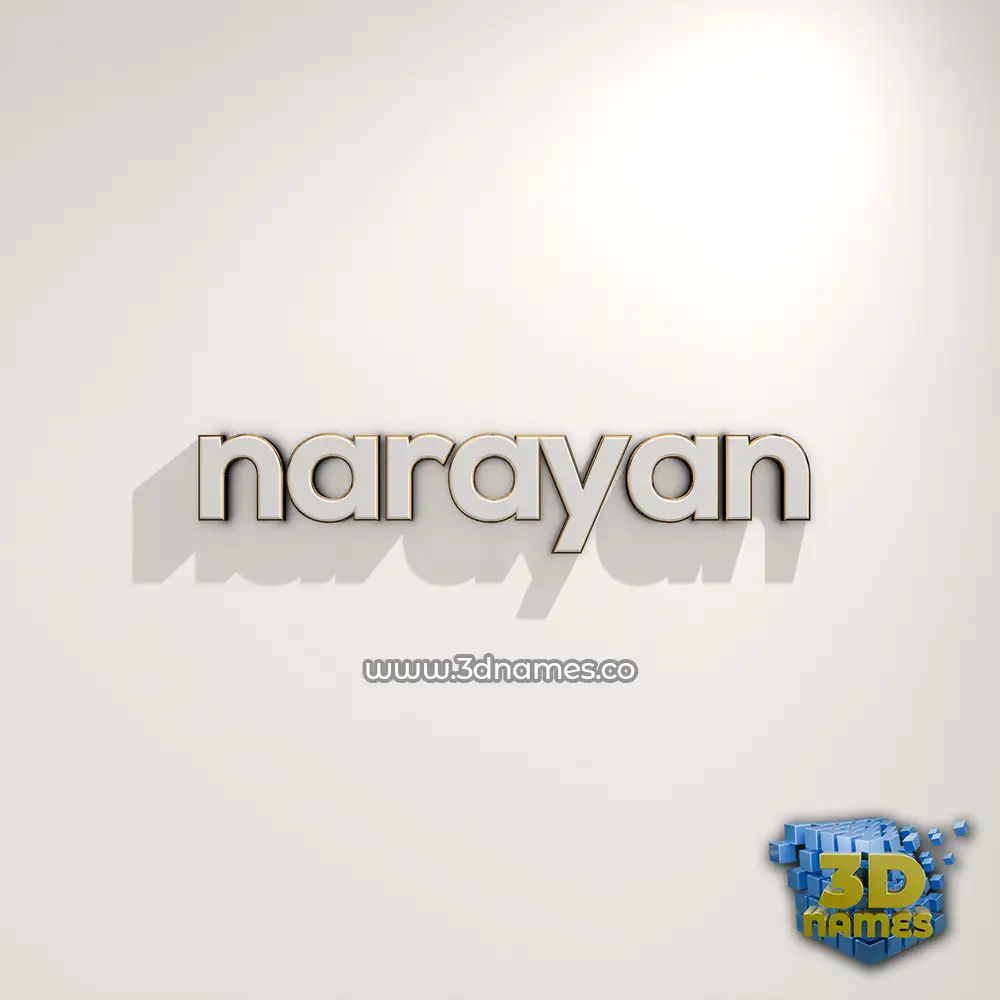 narayan in White Logo Warm style - 3D name wallpaper