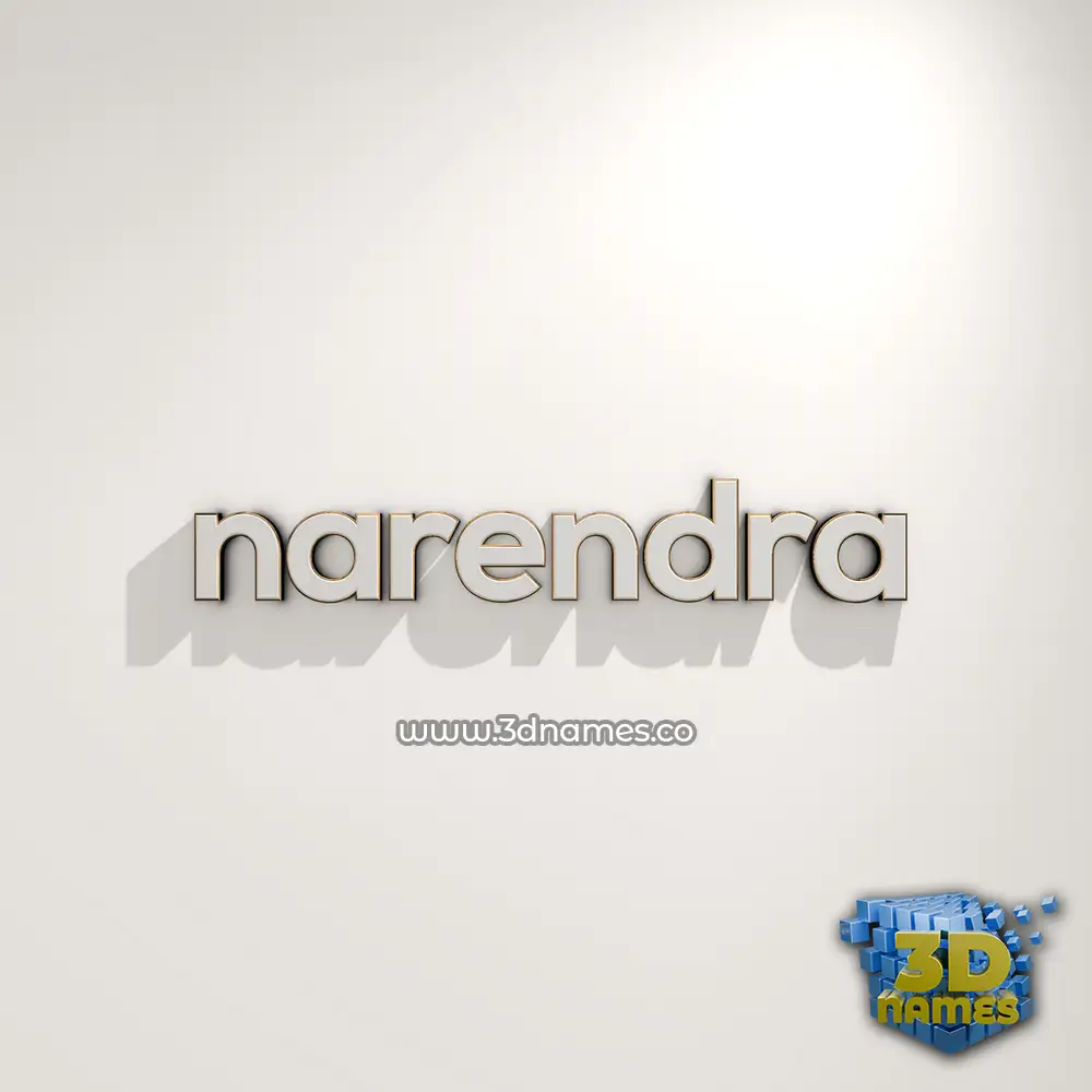 narendra in White Logo Warm style - 3D name wallpaper