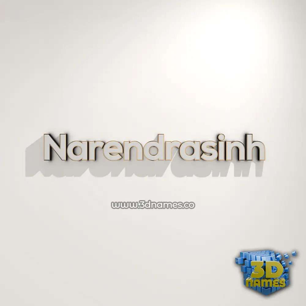 narendrasinh in White Logo Warm style - 3D name wallpaper