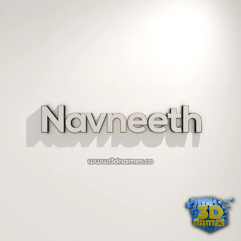 navneeth in White Logo Warm style - 3D name wallpaper